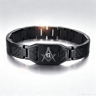 男士磁疗健康钛钢手链防过敏能量手环商务潮男日常穿搭送礼首选