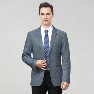 单西格纹中年帅气韩版 西服男上2302件外套商务衣休闲小西便装 修身