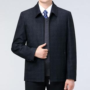 羽绒服外 冬季 男务士羽绒服领商休闲中老领年导干部爸爸翻2555 J装