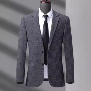 秋冬品牌休闲西服男装 8806中老年两粒扣单外套中年爸商务外西套爸