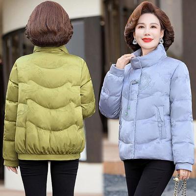 正品牌妈妈绒冬装羽qy1818年服短款中洋气大码中白老年女装冬季鸭