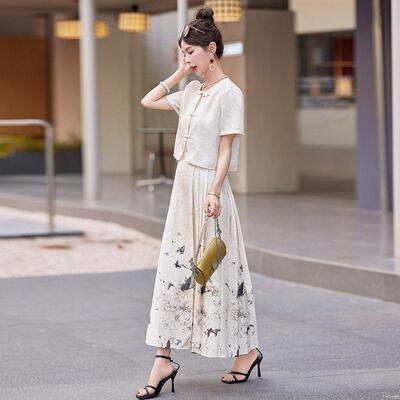 女装时尚休闲套装装夏裙新款新ZQ88029中短式外套半两件套裙