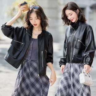 新款 潮立82987领拉皮衣女装 时尚 款 外 宽松显瘦流链百搭短款 年秋季
