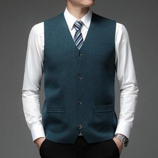 领开衫 秋冬季 TB衫 男新士背羊20K32 毛加心厚纯色高档马甲 款