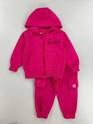 出口欧美单女童卫衣纯棉两件套卡通芭公主套装连帽毛圈运动衣裤