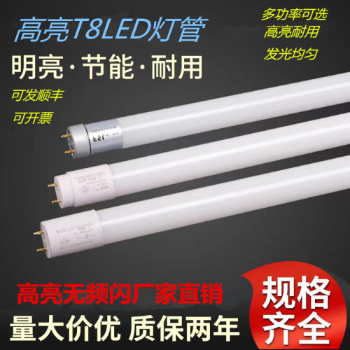 T8LED双端进电灯管日光灯管格栅灯管光源0.6米1.2m30w50w18w40w白