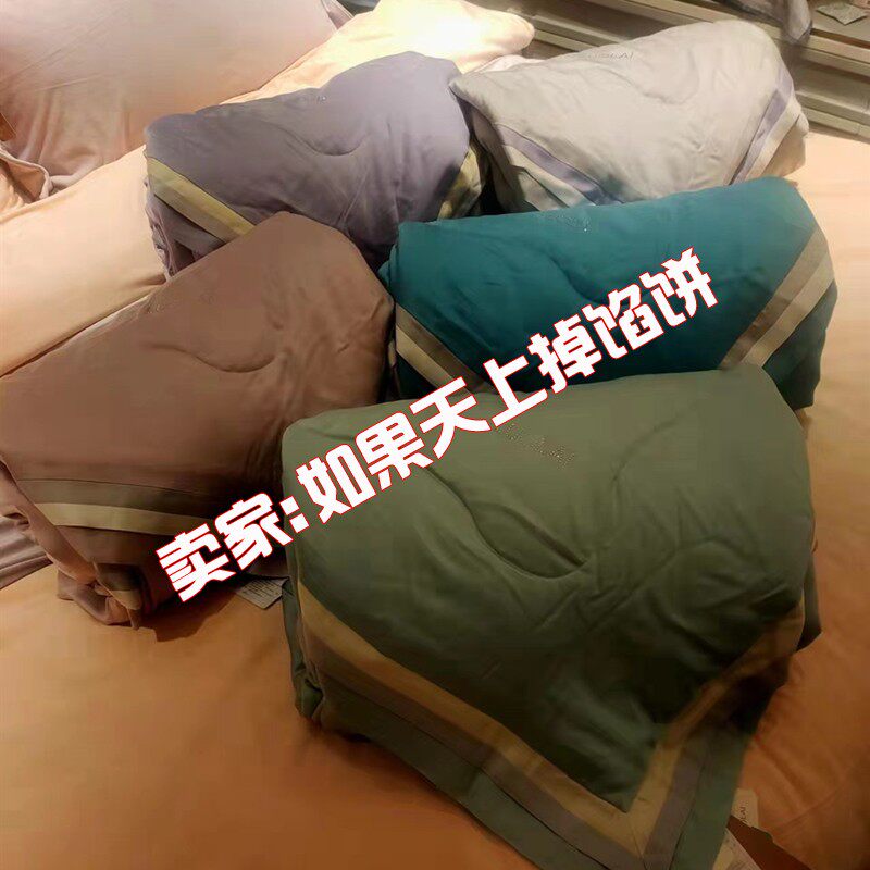 专柜正品代购空调被2022新款粹川山蜀丝水洗桑蚕丝夏被-鸢尾紫