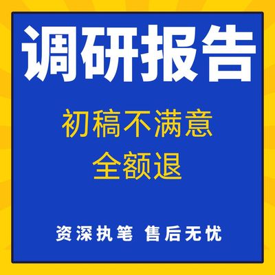 调研报告问卷调查数据分析可研行业报告文章稿件代写代笔撰写服务
