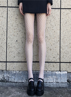 白丝袜渔网袜子女薄款夏季JK连裤春秋纯欲辣妹性感黑丝黑色ins潮