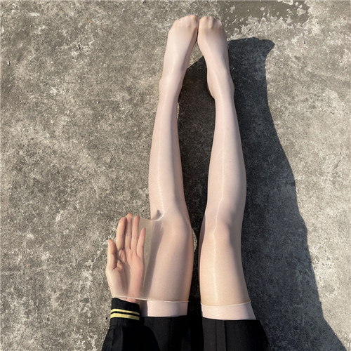 油光丝袜性感超薄长筒白丝过膝袜