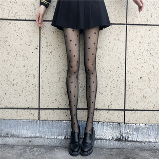 辣妹黑丝袜女薄款光腿神器春秋冬黑色ins潮网红可爱JK连裤袜子
