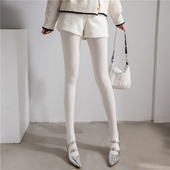 袜羊绒保暖菱格打底裤 秋冬款 白色连裤 女灰色打底袜羊毛加厚白丝袜