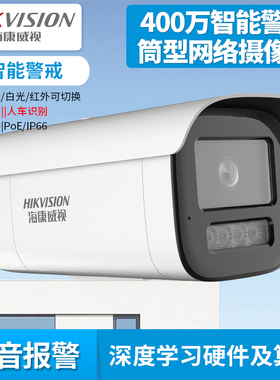 海康威视DS-2CD3T46WDA4-L 400万智能警戒筒型网络摄像机