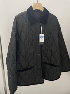 猎装钟姨同款灯芯绒领衍缝鹅绒服女士羽绒外套夹克现货