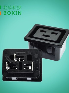 AC电源插座SS-3B-1品字工业插座PS三极插座C19母座16A250V大功率