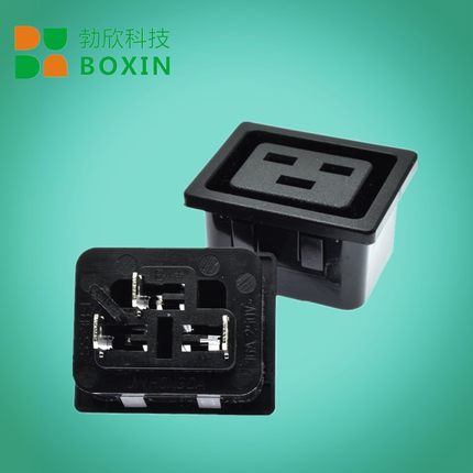 AC电源插座SS-3B-1品字工业插座PS三极插座C19母座16A250V大功率