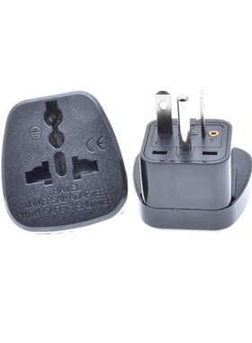 SS-21 美标转换插头 15A 250V 一横一竖带保护门转换插头