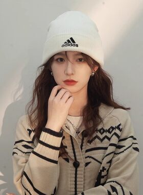 阿迪达斯运动保暖针织帽男女帽