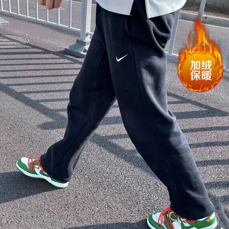 耐克直筒裤男运动裤针织宽松长裤