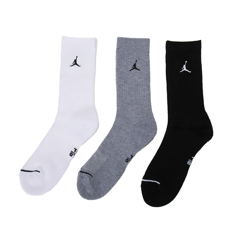 Nike耐克运动袜AJ男袜女袜长筒袜JORDAN速干跑步健身篮球袜3双装