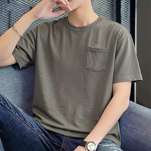 耐克纯棉刺绣小标短袖运动T恤