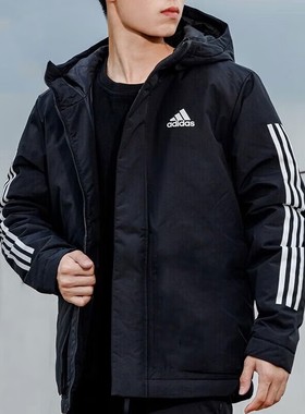 Adidas/阿迪达斯棉服男装秋冬季款运动服防风加厚保暖外套 IX8884