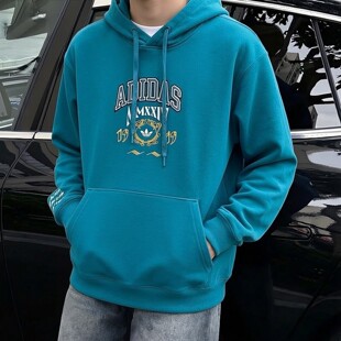 连帽衫 休闲宽松篮球运动服上衣美式 新款 阿迪达斯三叶草卫衣男春季