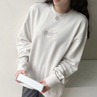 健身透气运动服针织圆领休闲卫衣保暖套头衫 新款 春季 耐克外套男士