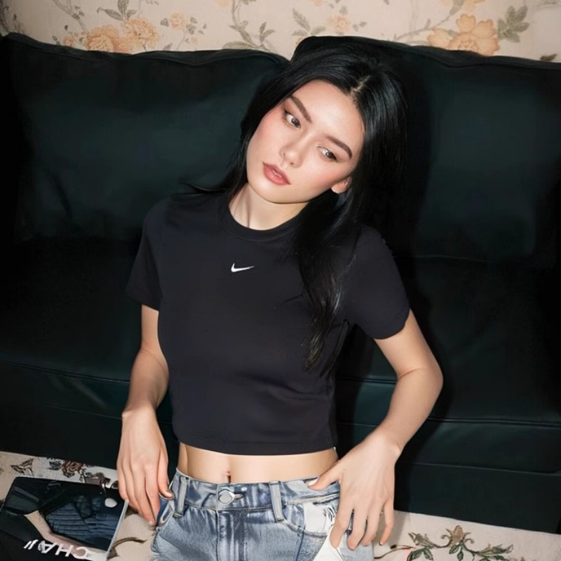 耐克短袖女修身版型短款假一罚十