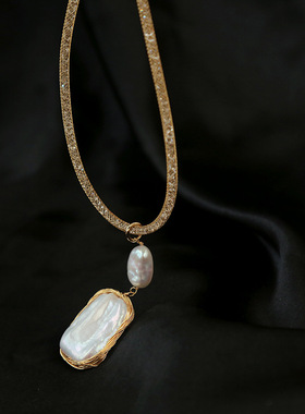 包金保色异形20-25mm金丝大珍珠