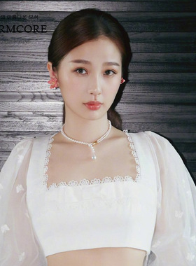 虞书欣同款巴洛克珍珠复古港风