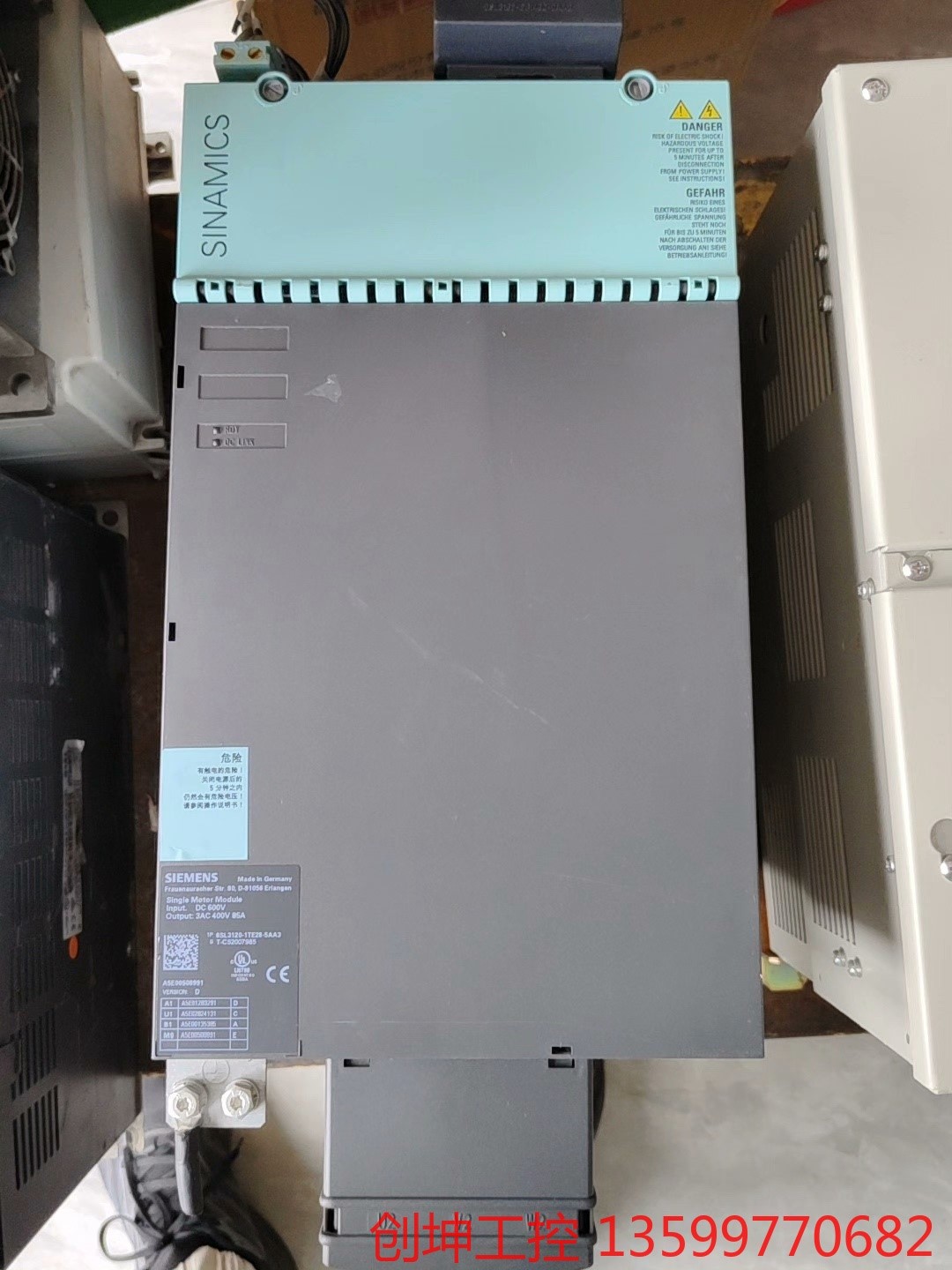 （创坤设备）西门子S120 85A驱动器6SL3120-1TE28-5A