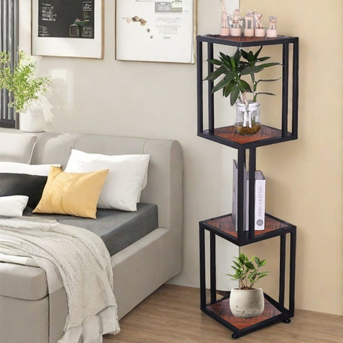 temu希音室内外异形铁艺多层落地式置物架花架直供