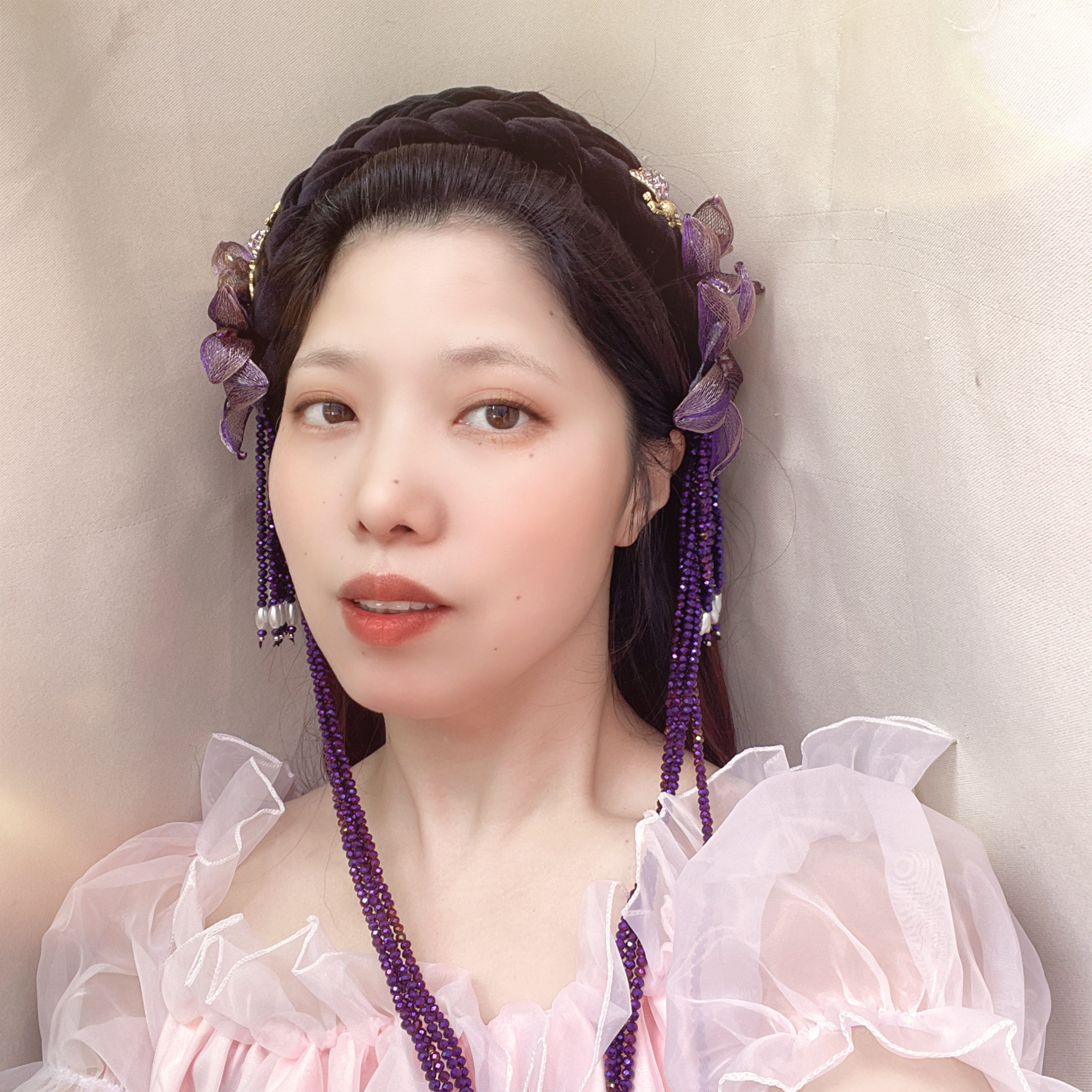 小众高级感新中式镶钻发箍高颅顶