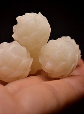 雕刻菩提根莲花吊坠18mm-20毫米菩提籽108颗佛珠手串DIY饰品配件