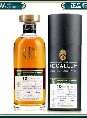洋酒McCallum Bruichladdich麦卡勒姆布赫拉迪10年单一麦芽威士忌