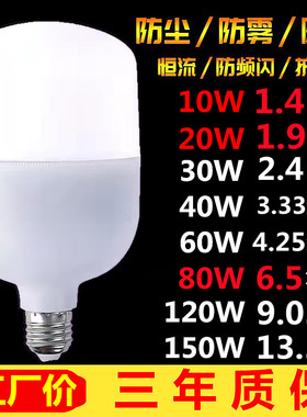 led灯泡e27螺口螺旋车丝80w150w