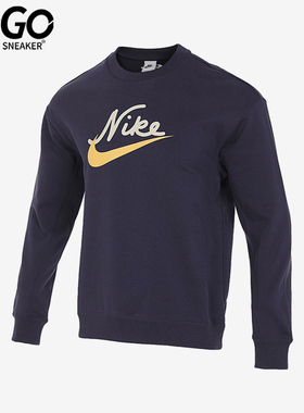 Nike/耐克正品冬季男士圆领印花针织套头卫衣FV9513-555