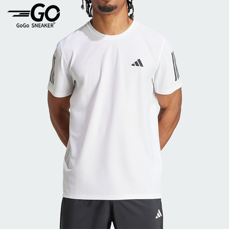 阿迪达斯男士跑步运动短袖T恤