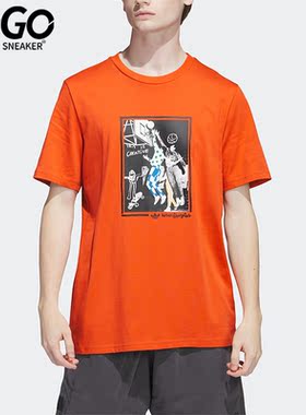Adidas/阿迪达斯正品三叶草SHMOO OLMP SS T男子运动短袖HS3046