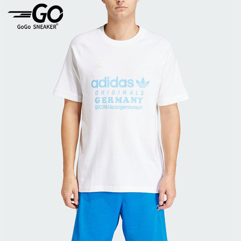 Adidas/阿迪达斯正品三叶草GRF TEE 男士运动短袖T恤IR9634 - 实物图