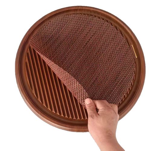 PVC小圆形茶盘茶席 茶垫功夫茶具配件茶叶渣垫隔茶渣网茶台防水