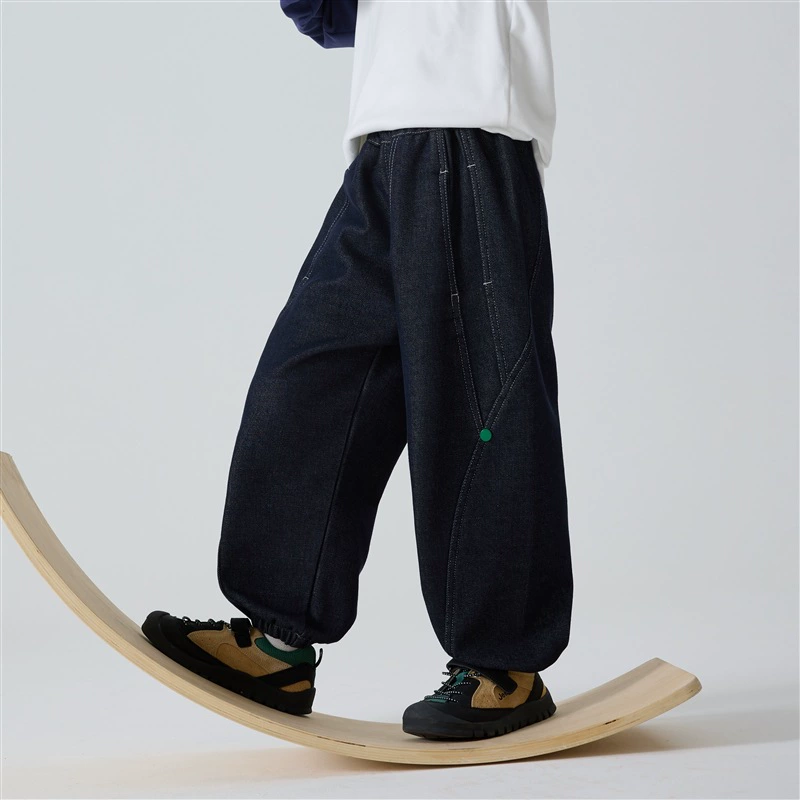 海妈家童装2026春秋新款男童儿童牛仔裤中大童正品洋气长裤子潮