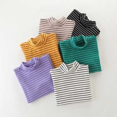 半高领打底衫长袖叮点熊棉毛衫女