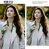 2025 大衣女显瘦气质宽松风衣外套潮春秋新款 刘亦菲同款 翻领中长款