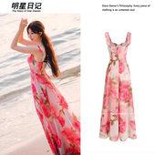 小众气质显瘦长裙 印花连衣裙女夏新款 势均力敌 我们胡蔚南南同款