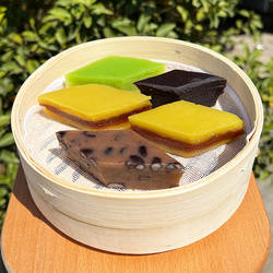 浙江衢州特产龙游千层糕草木灰清凉糕红豆糯叽叽传统手工小吃米糕