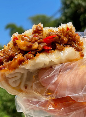 浙江衢州特产龙游白酱粿清明粿糯米粿酱香饼辣味传统手工小吃特色