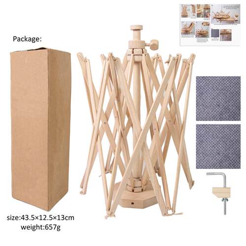 爆款wooden Umbrella Yarn Swif 实木伞撑毛线绕线器 快速绕线机