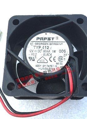 原装 TYP412 4020 DC12V 80mA 1W 4cm 2线 超静音变频器风扇